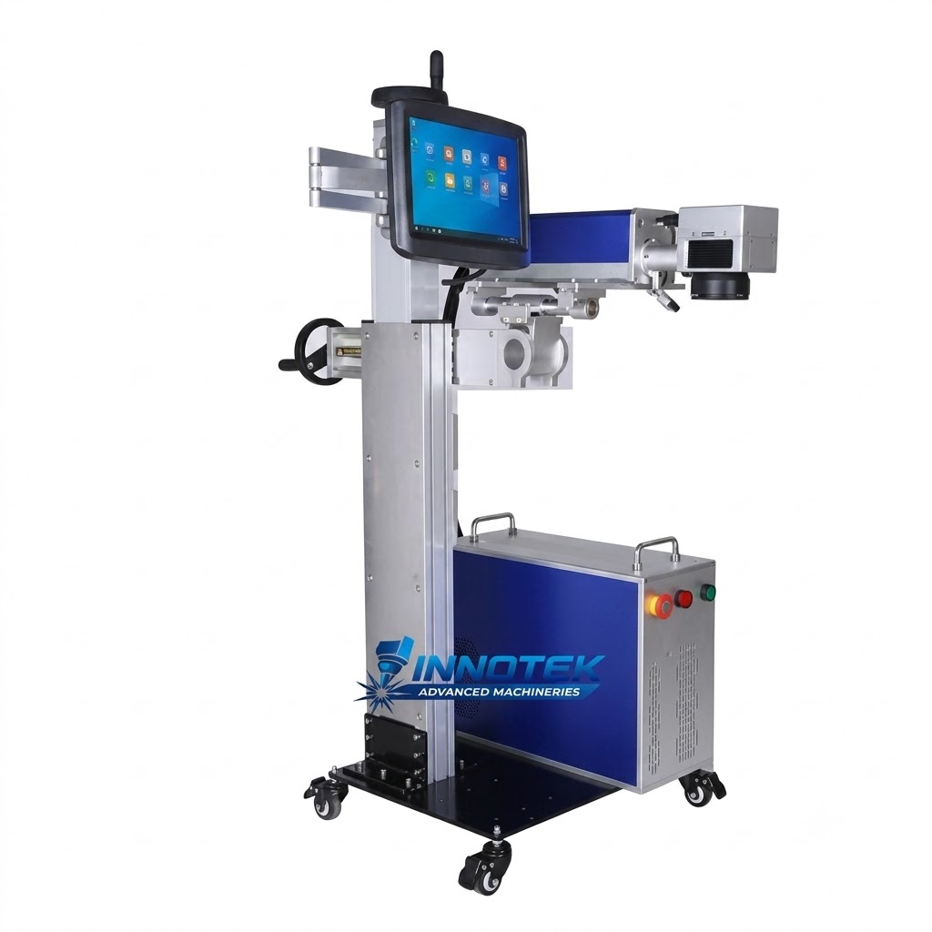High-Speed Online Fly Laser Marking Machine Manufacturers in Pune, Maharashtra by Innotek Advanced Machineries